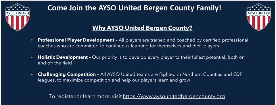 Why AYSO United Bergen County